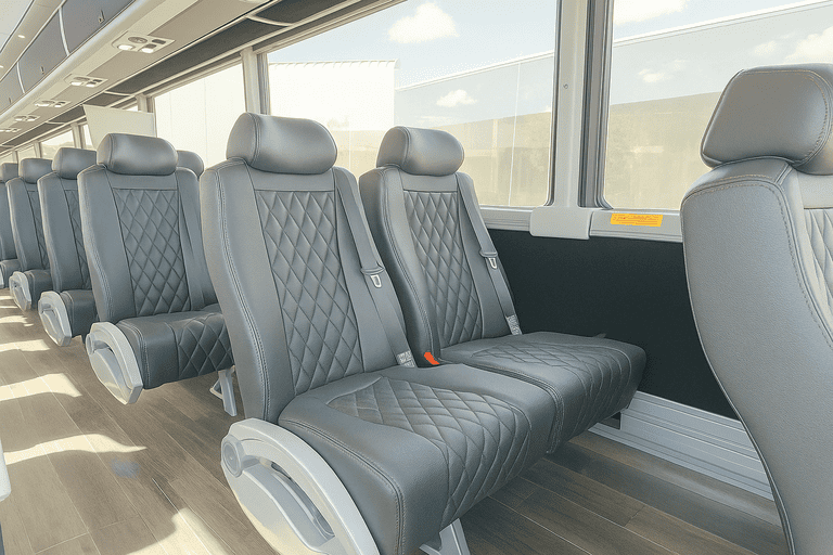 interior of Coach Bus McAllen charter bus